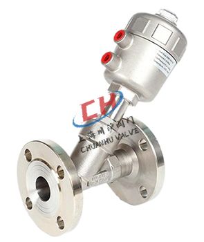 P2氣動法蘭角座閥圖片