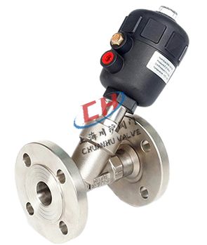 P1法蘭氣動(dòng)角座閥圖片