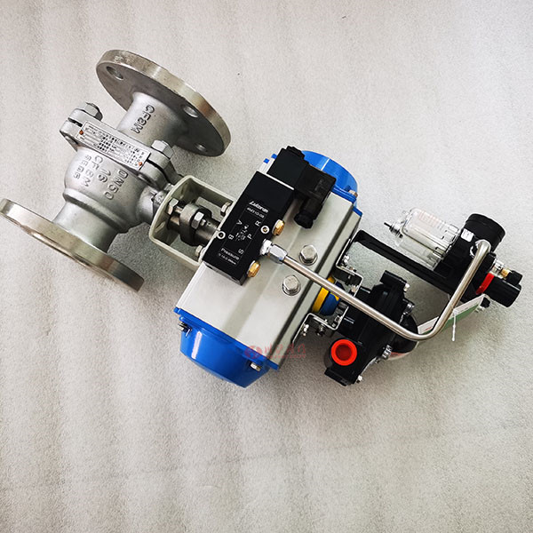 不銹鋼氣動(dòng)法蘭球閥圖片