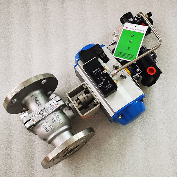 不銹鋼氣動(dòng)法蘭球閥圖片