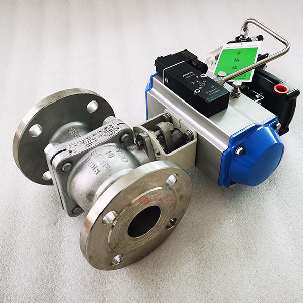 不銹鋼氣動(dòng)法蘭球閥圖片